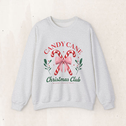 Candy Cane Christmas Club Crewneck Sweatshirt
