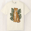 Leopard & Monstera Tee – Ivory