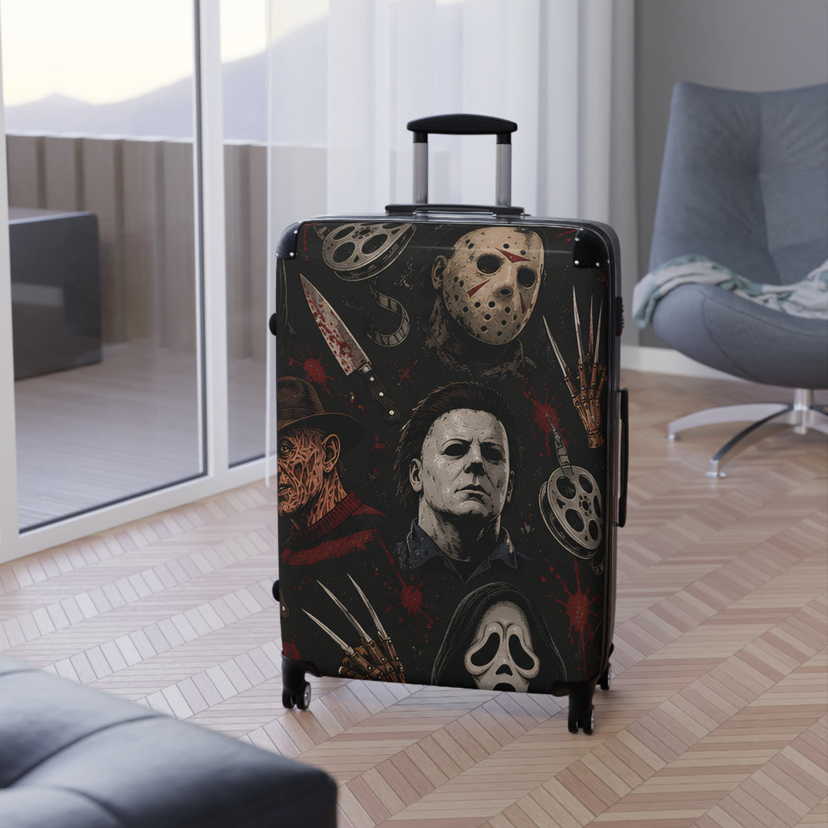Horror Icons Travel Luggage
