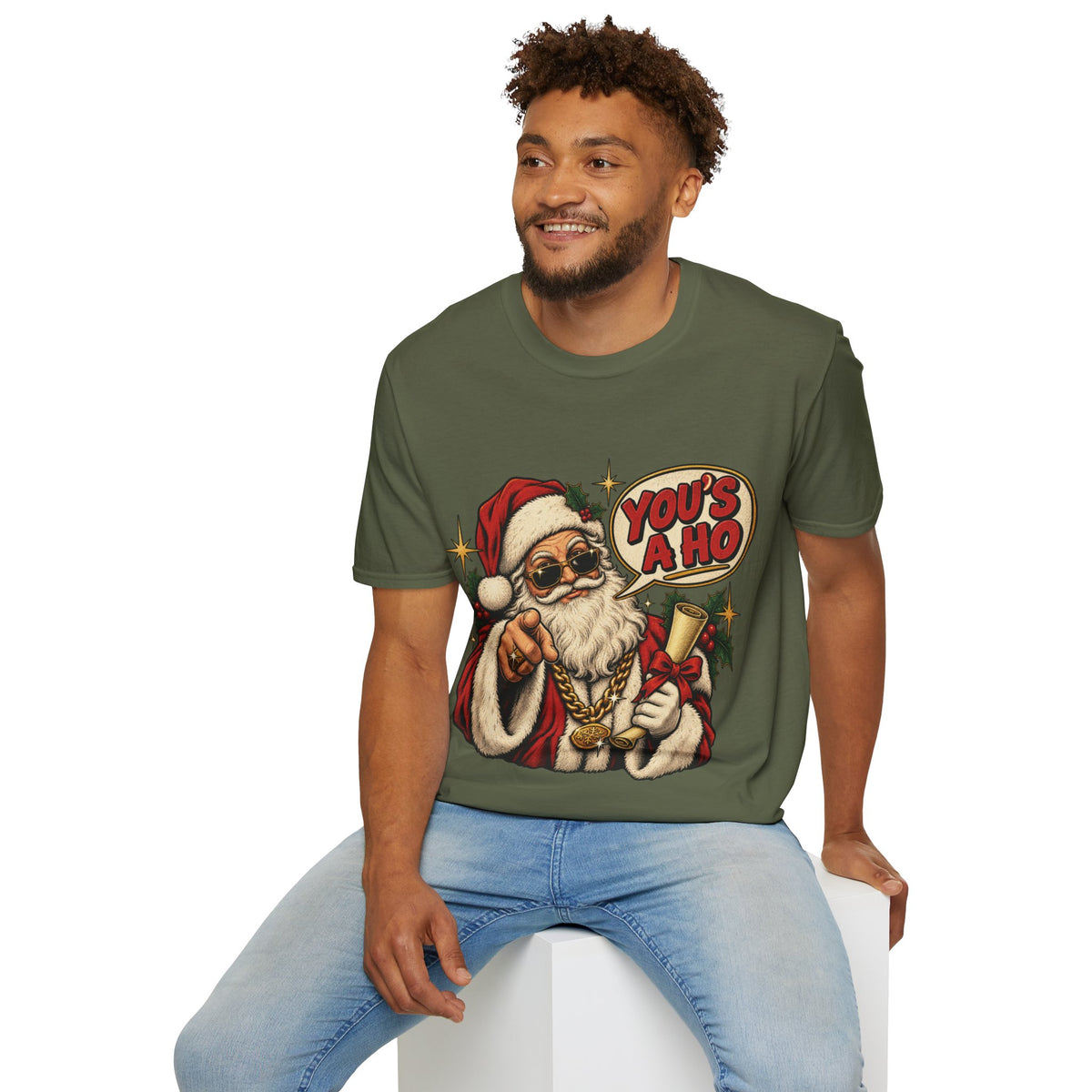 Santa Claus “You’s a Ho” Funny Christmas Tee