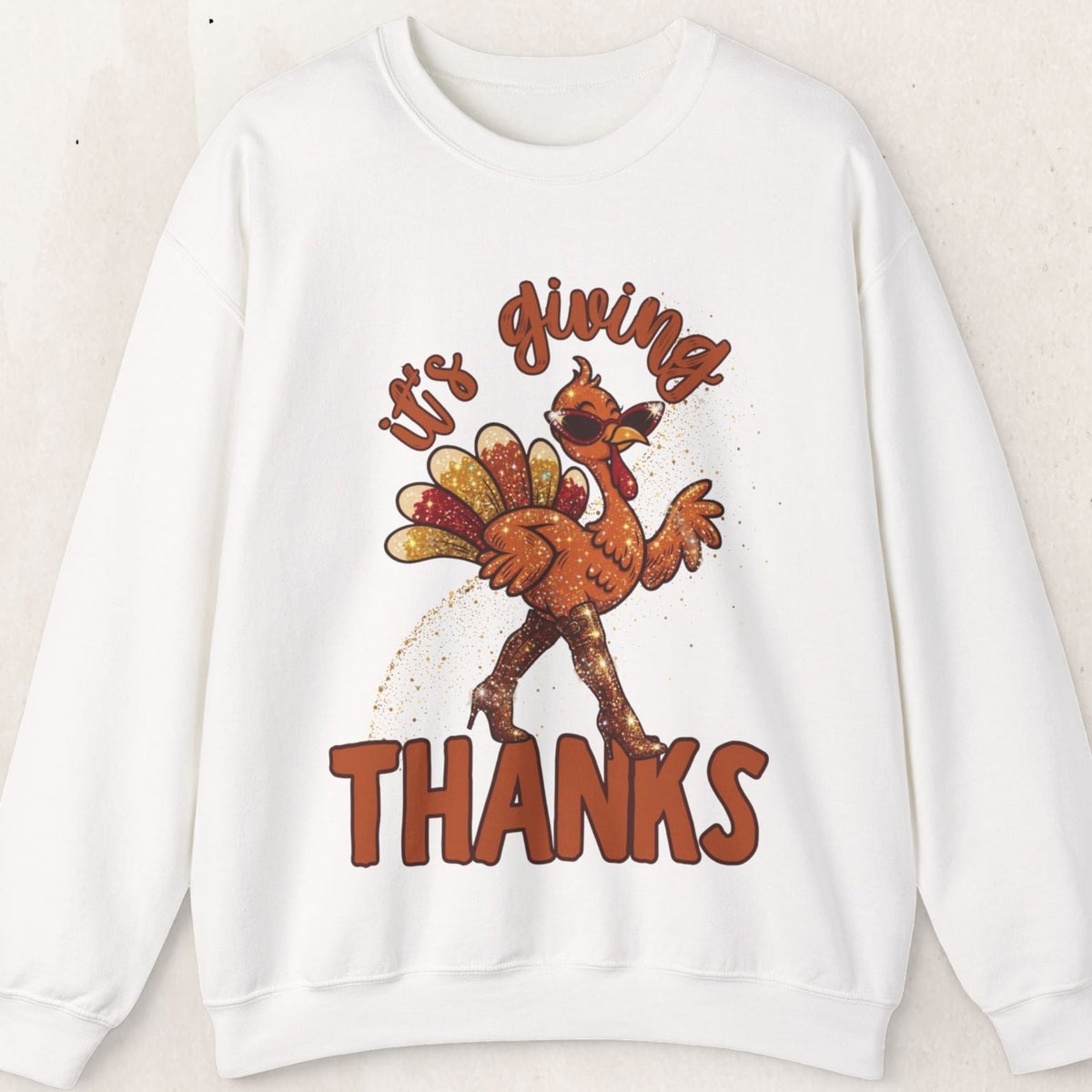 It’s Giving Thanks Thanksgiving Turkey Crewneck Sweatshirt, alternate view
