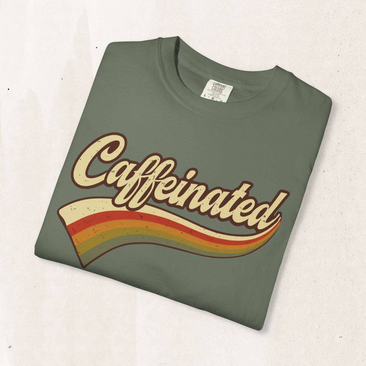 Caffeinated Retro Stripe Tee