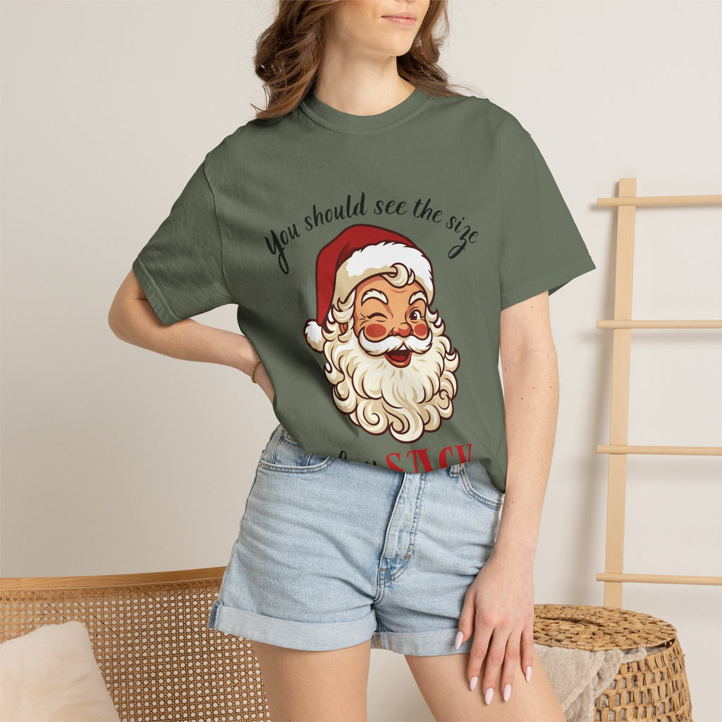 Santa 'You Should See the Size of My Sack' Christmas Tee Printify