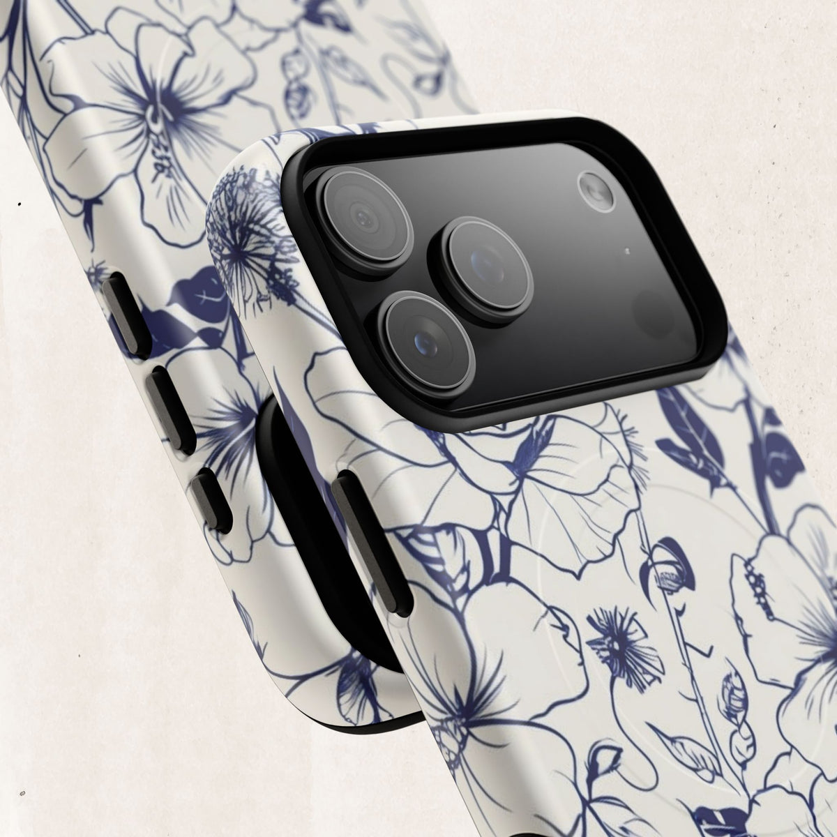 Floral Sketch Tough Magnetic Phone Case
