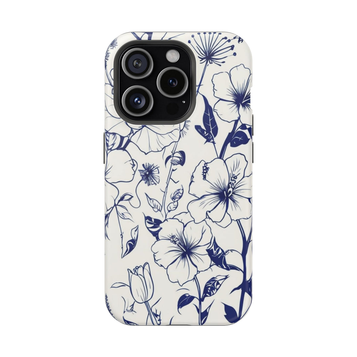 Floral Sketch Magnetic Phone Case, alternate view