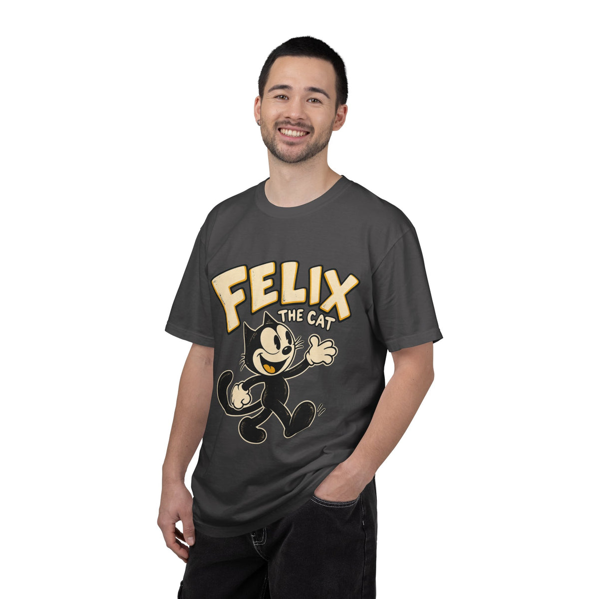 Felix the Cat Retro Graphic Tee in Graphite, alternate view