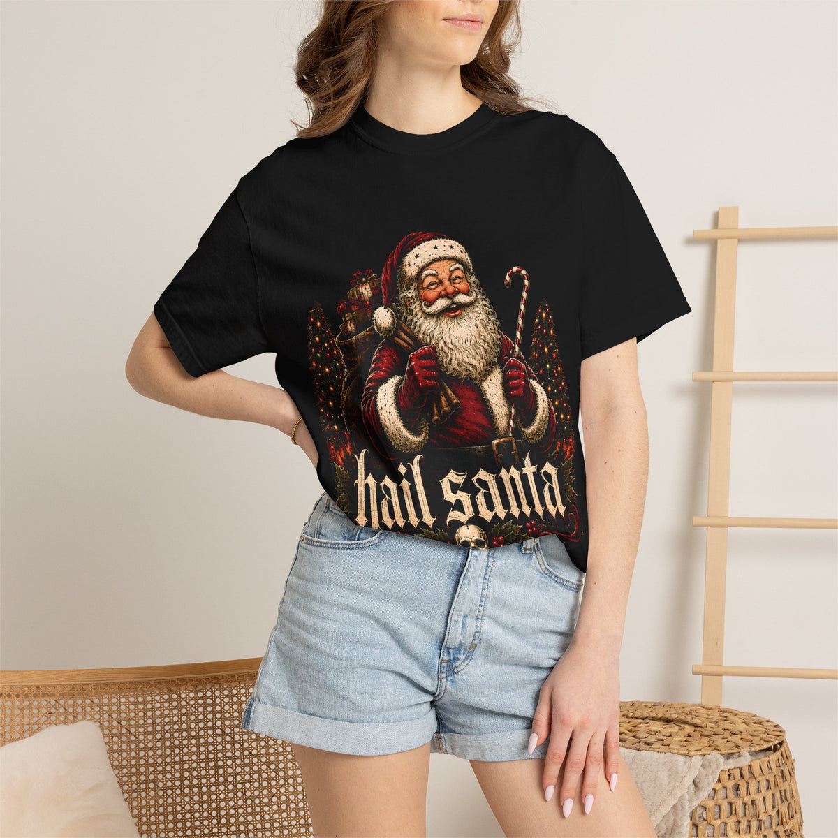Hail Santa Vintage Graphic Tee