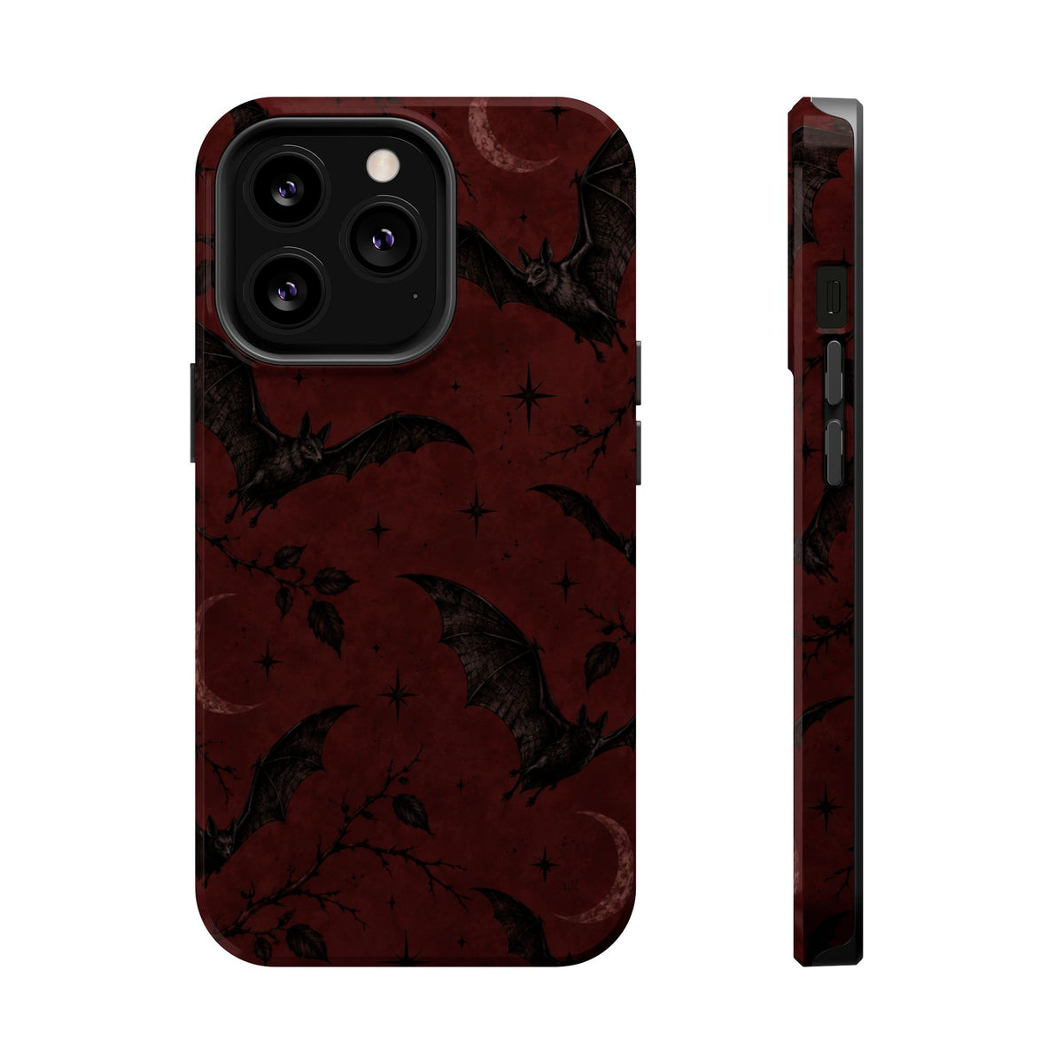 Gothic Bat Moon Magnetic Phone Case, alternate view
