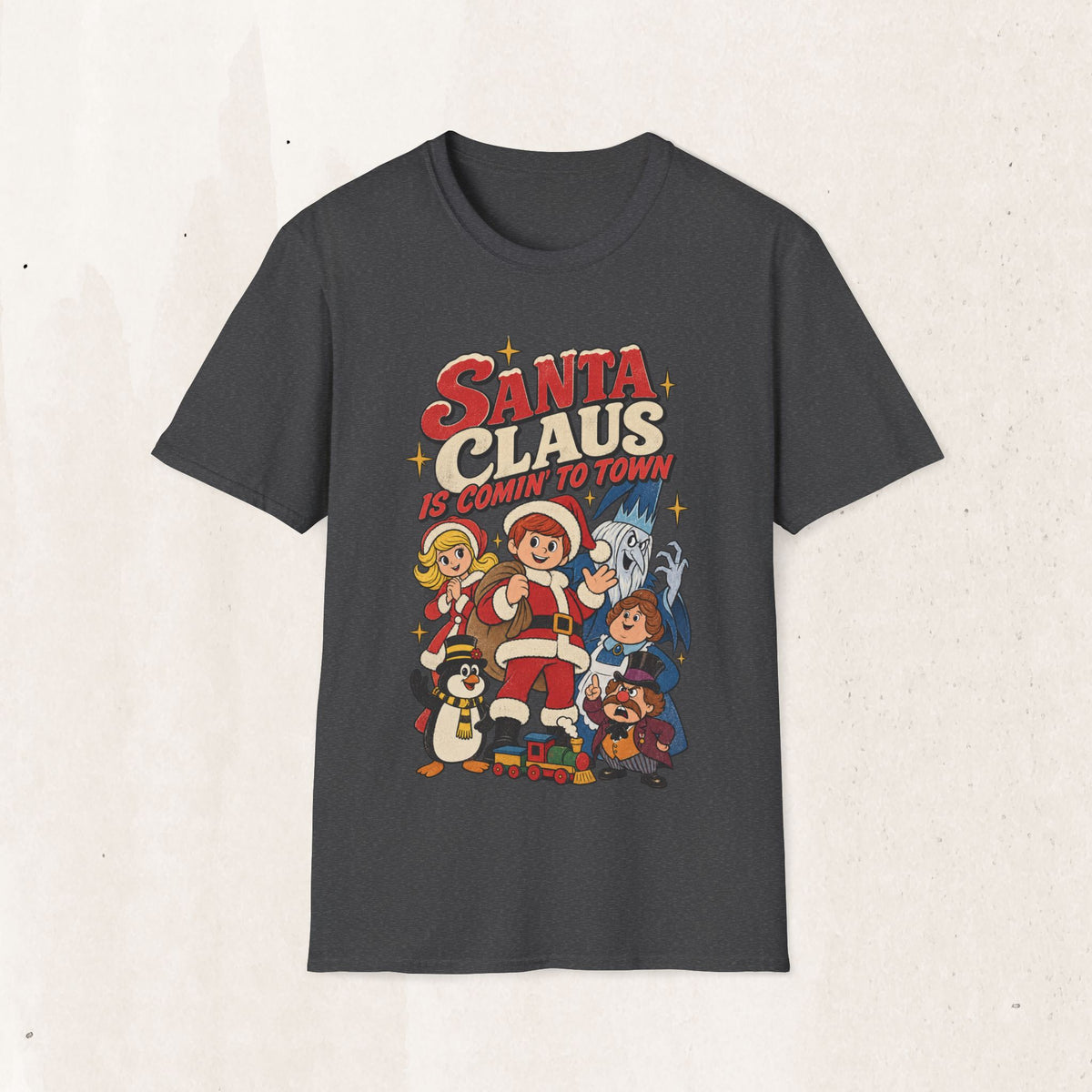 Santa Claus Is Comin' To Town Christmas Tee