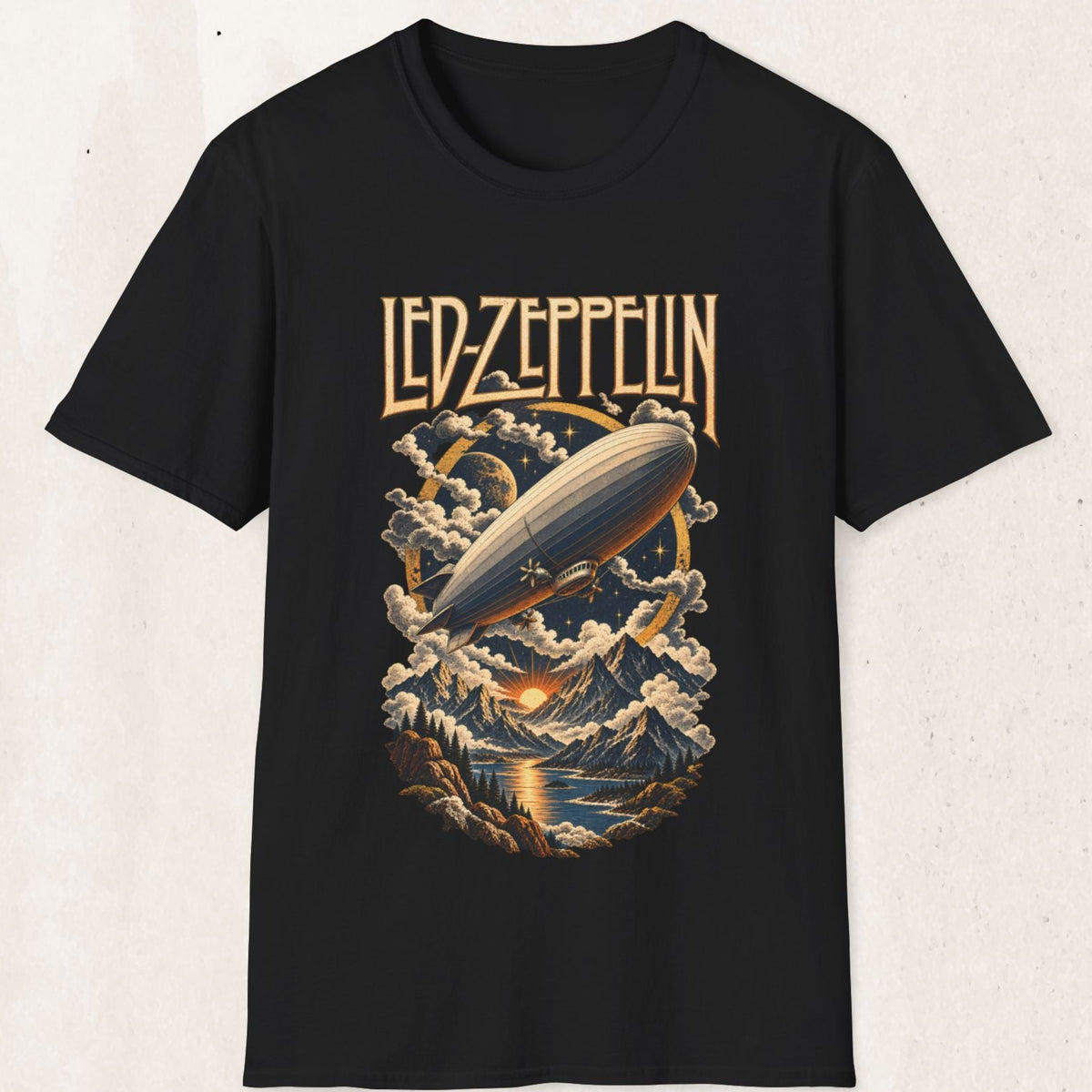 Led Zeppelin Graphic Tee – Vintage Classic Rock Shirt – Black
