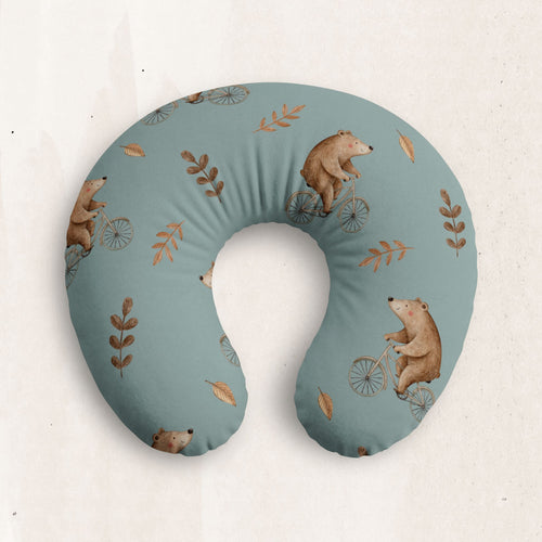 Bear Bicycle Nursing Pillow Cover