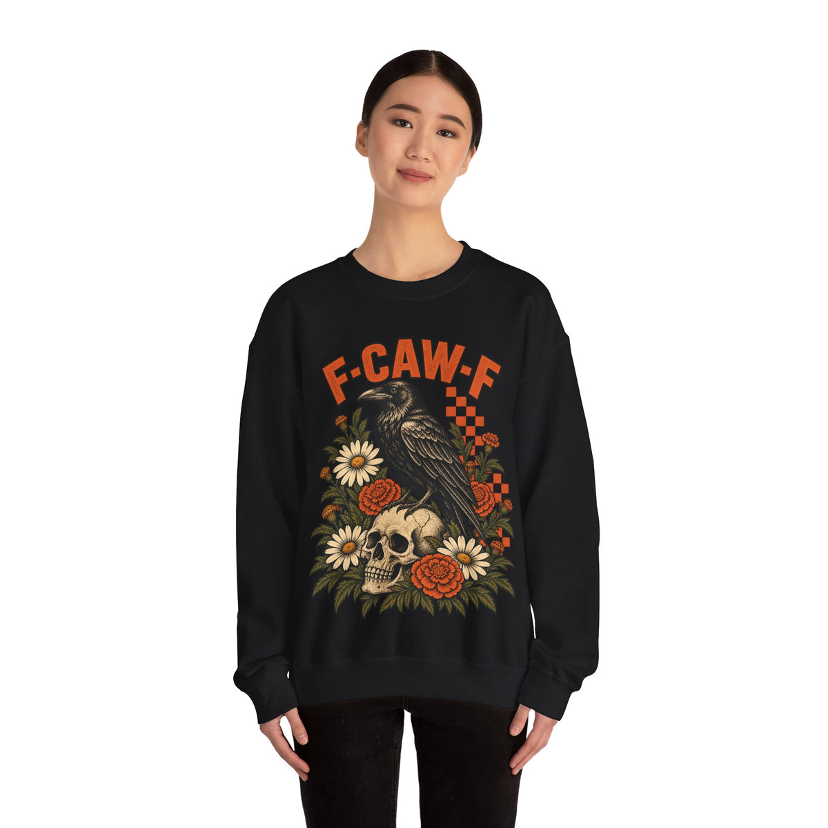 F-CAW-F Floral Raven Sweatshirt