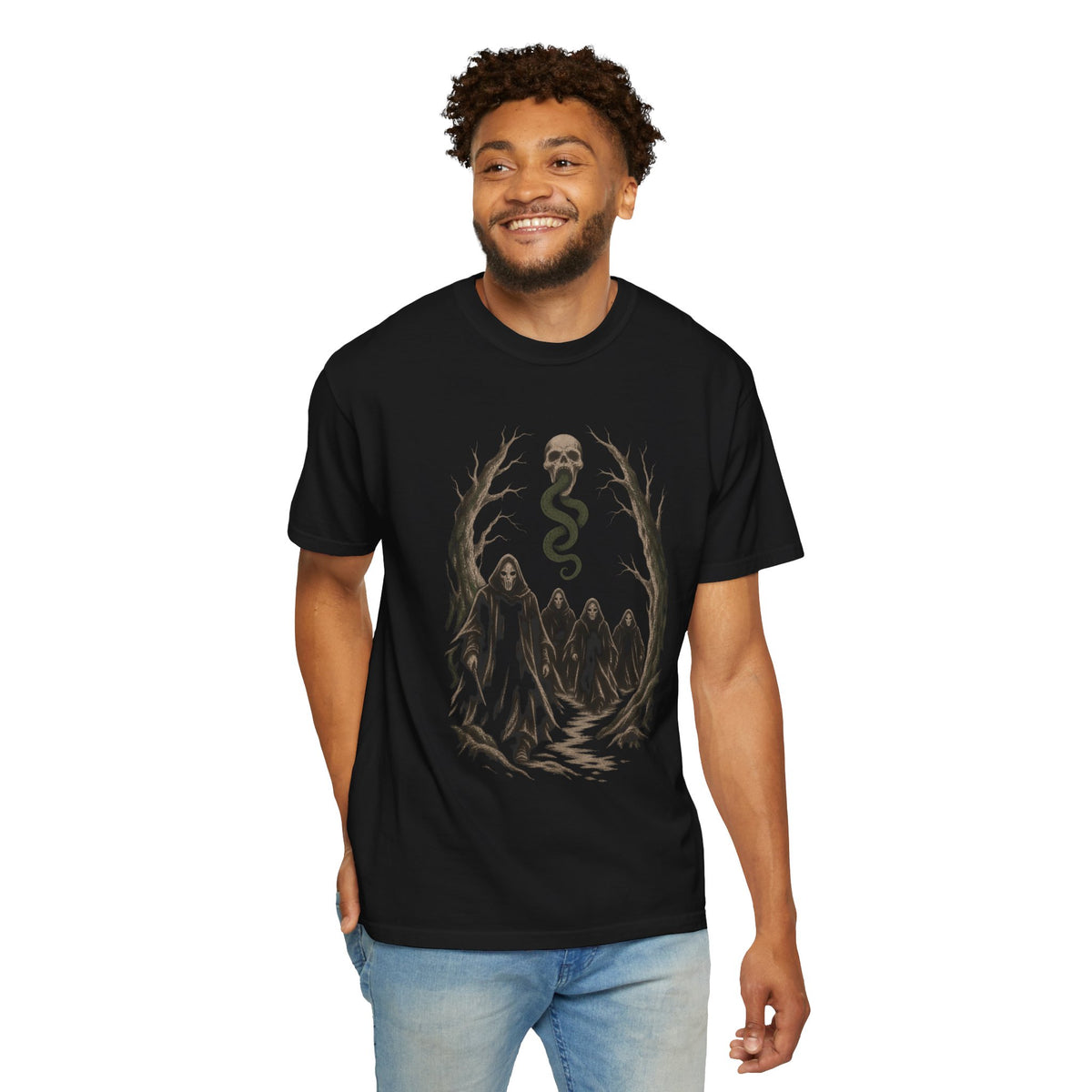 Death Eaters Dark Mark Forest Tee in Black, alternate view