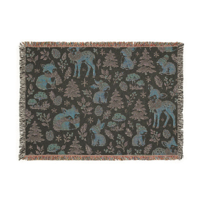 Woodland Winter Woven Blanket