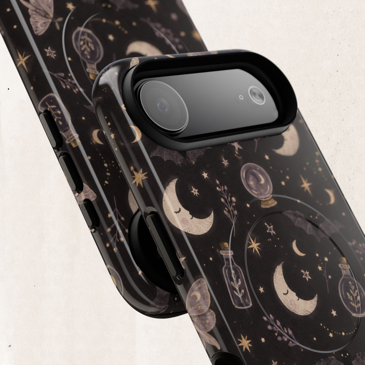 Moon & Moth Magnetic Phone Case — Celestial Protective Tough Case