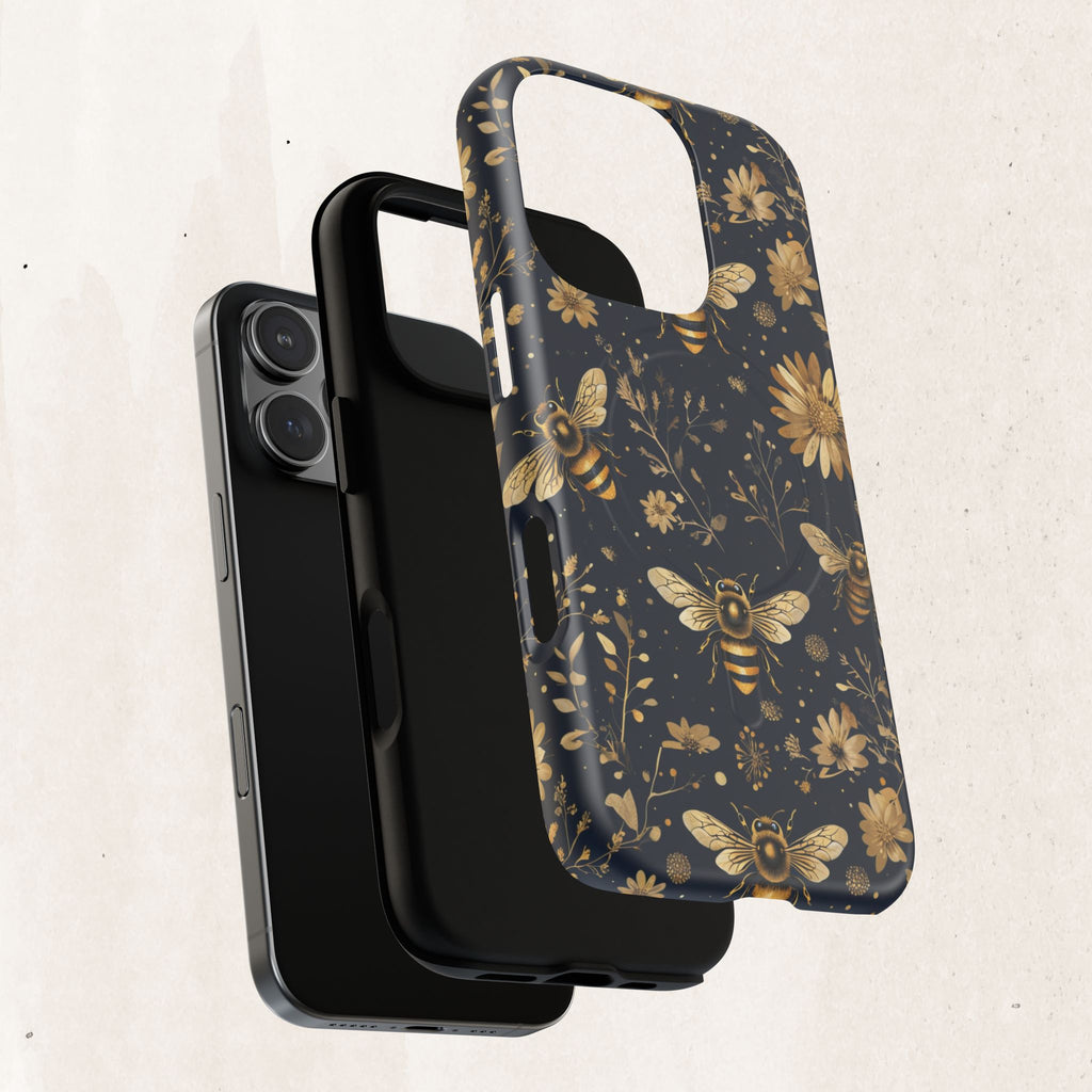 Gold Bees & Daisies Magnetic Tough Case