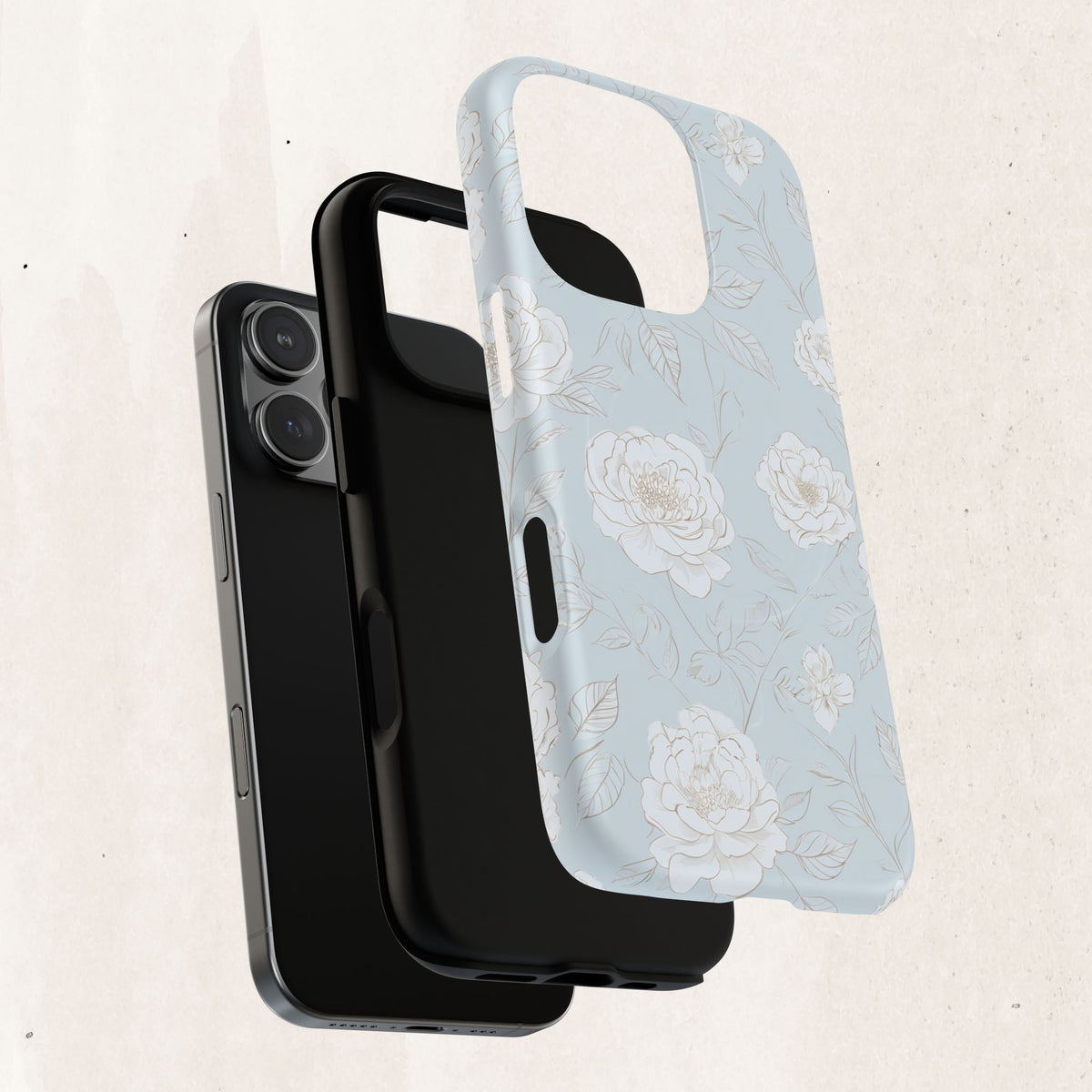 Blue Floral Tough Magnetic Phone Case