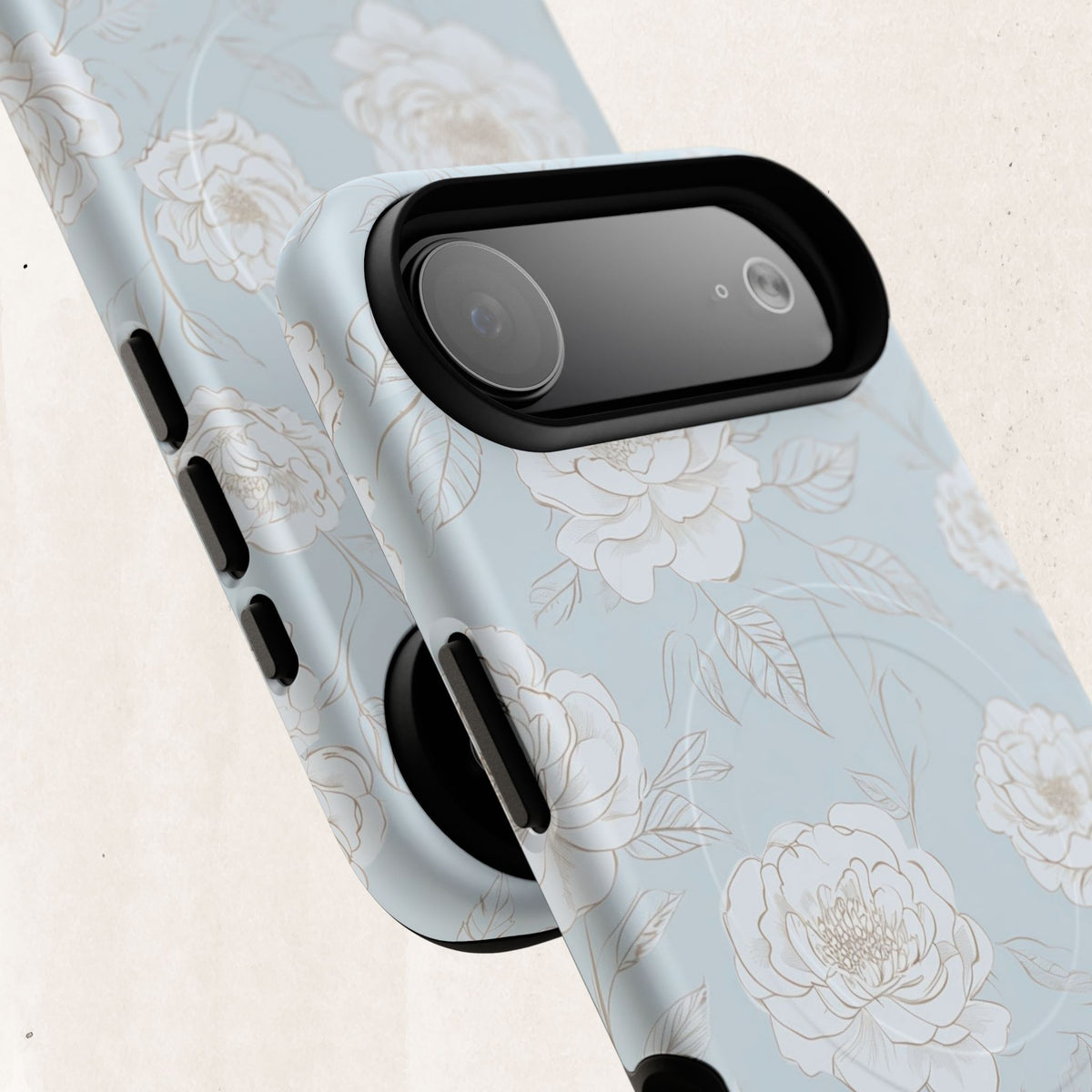 Blue Floral Tough Magnetic Phone Case