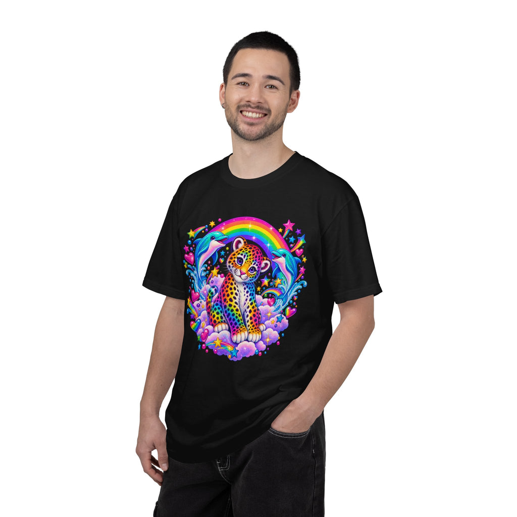 Lisa Frank Inspired Leopard Rainbow Tee