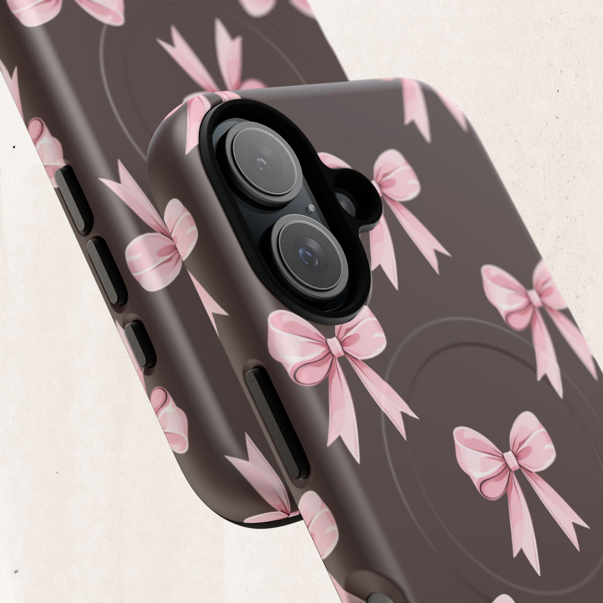 Pink Ribbon Bow Tough Magnetic Phone Case