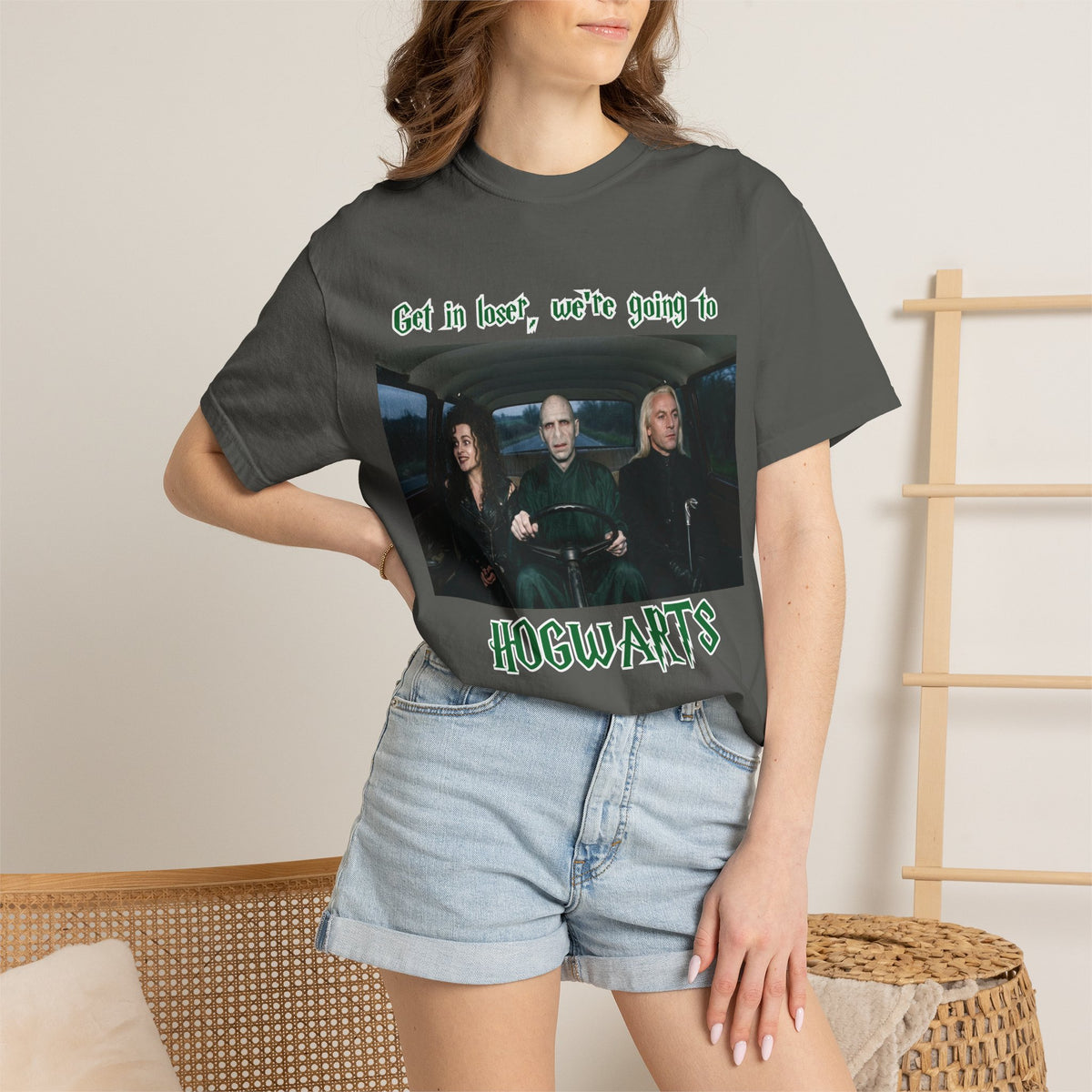 Get in Loser We're Going to Hogwarts Tee in Chili, alternate view