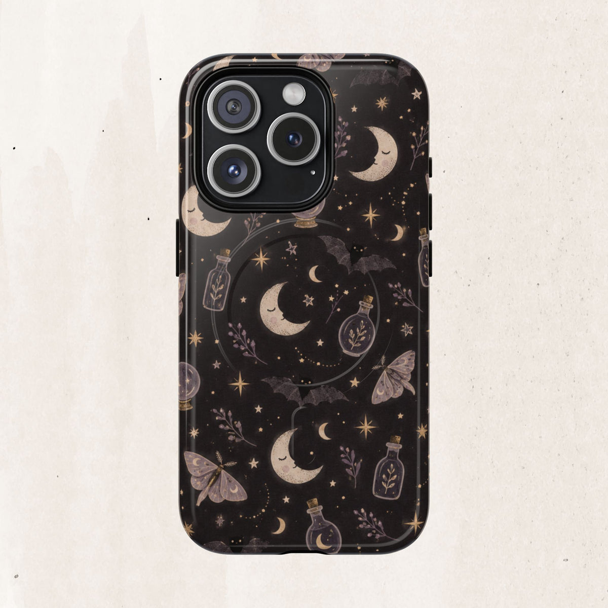 Moon & Moth Magnetic Phone Case — Celestial Protective Tough Case