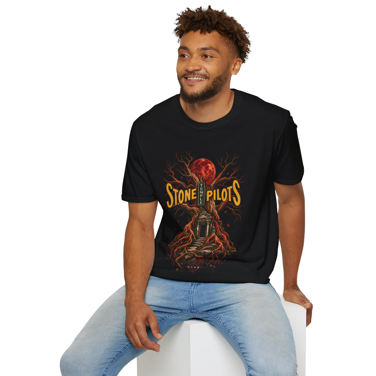 Stone Pilots Vintage Rock Tee in Black, alternate view