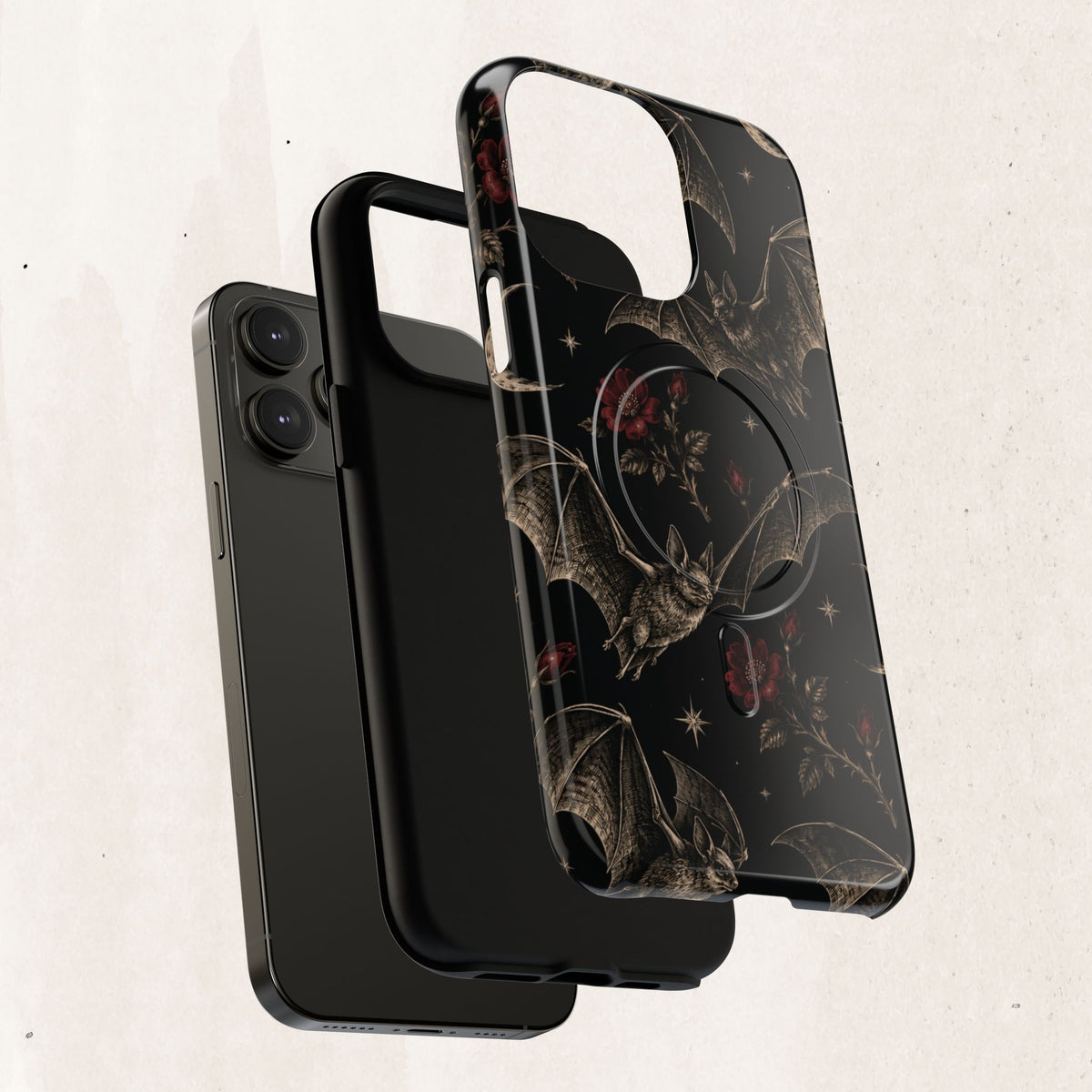 Gothic Bat & Moon Tough Magnetic Phone Case