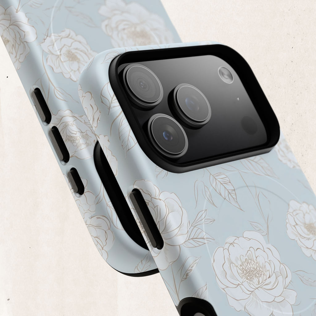 Blue Floral Tough Magnetic Phone Case