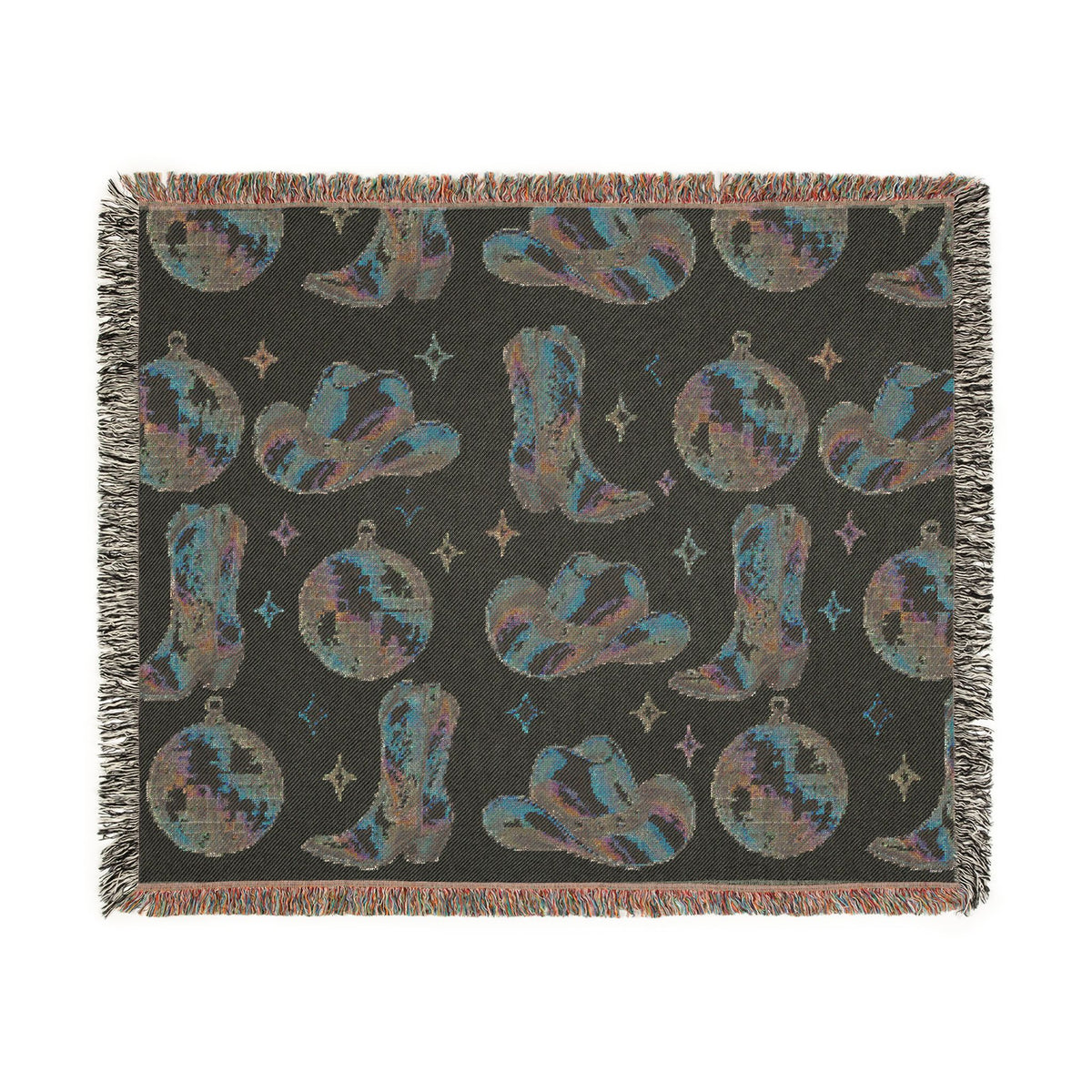 Rainbow Cowboy Woven Blanket