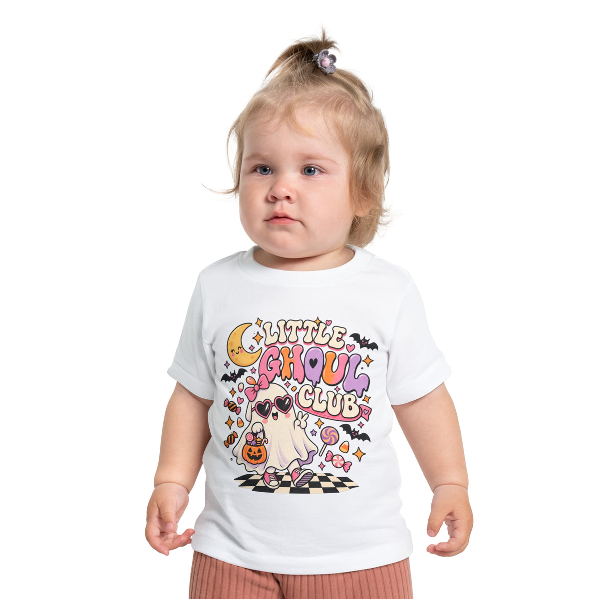 Little Ghoul Club Baby T-Shirt - Cute Halloween Ghost Tee for Infants and Toddlers