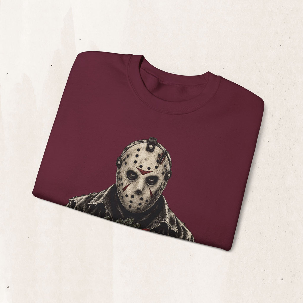 Jason Vorhees Christmas Wreath Crewneck Sweatshirt