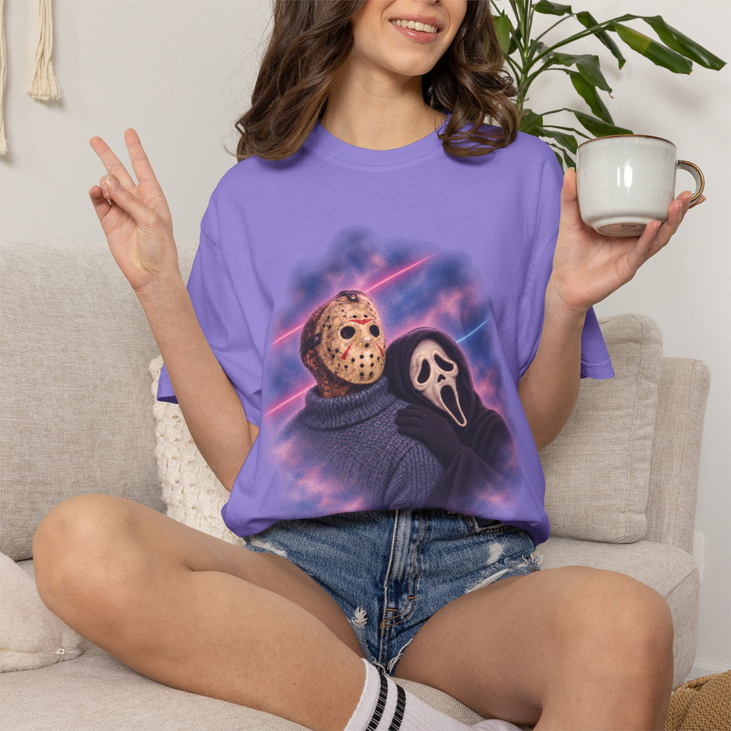 Jason Vorhees & Ghostface 80's Portrait Tee