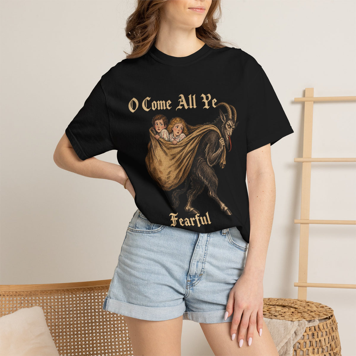 Vintage Krampus Christmas Tee Printify