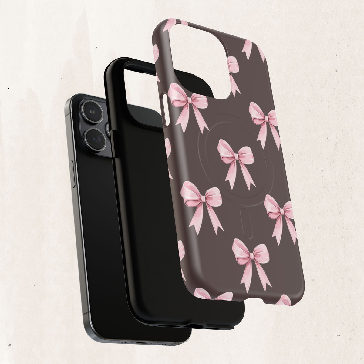 Pink Ribbon Bow Tough Magnetic Phone Case