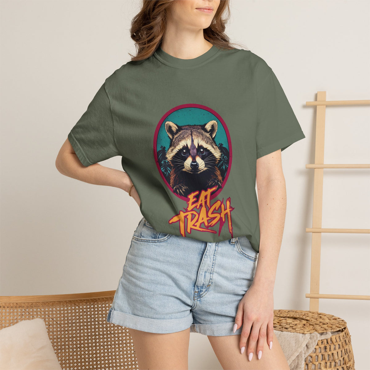 Raccoon 'Eat Trash' Graphic Tee