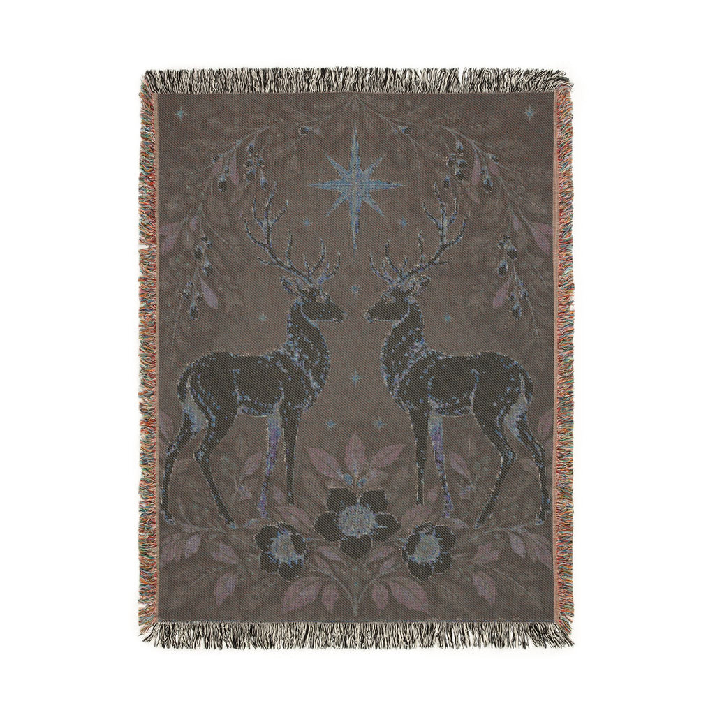 Reindeer Woven Blanket Printify