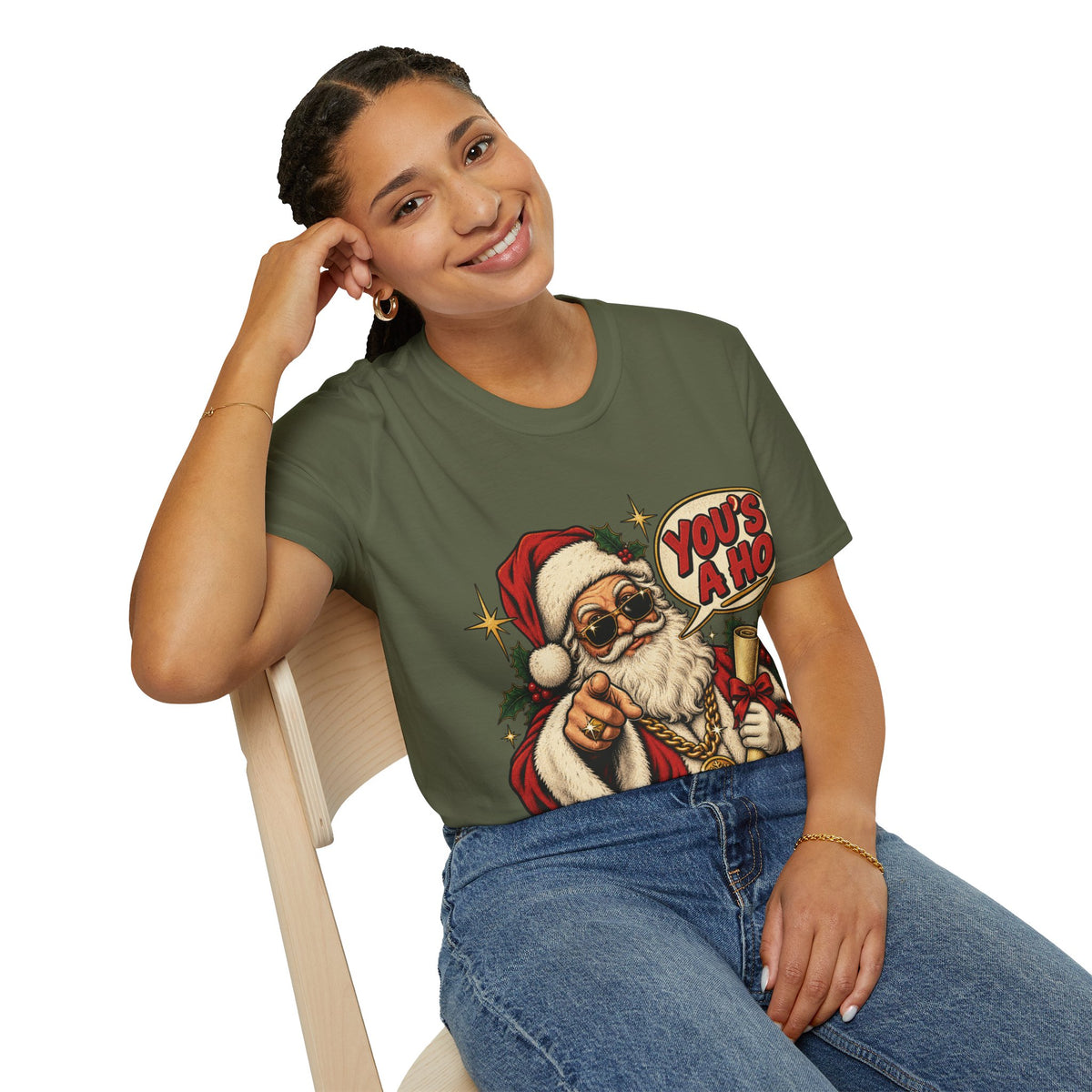 Santa Claus “You’s a Ho” Funny Christmas Tee