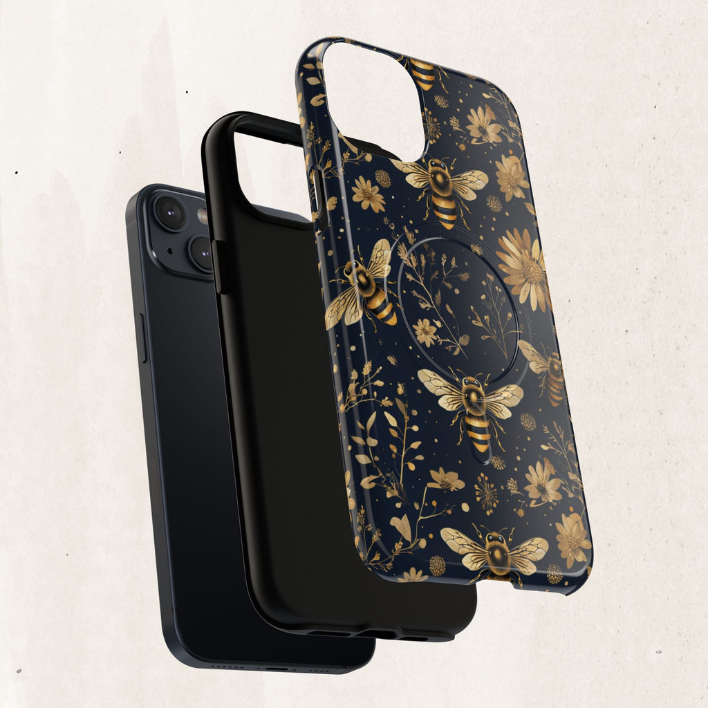 Gold Bees & Daisies Magnetic Tough Case