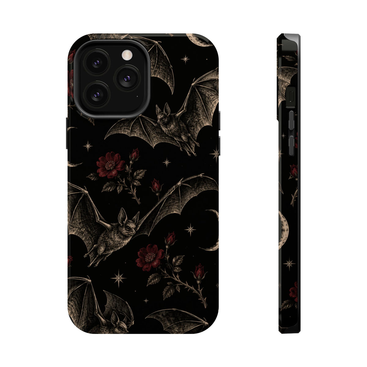 Gothic Bat & Moon Magnetic Phone Case, alternate view