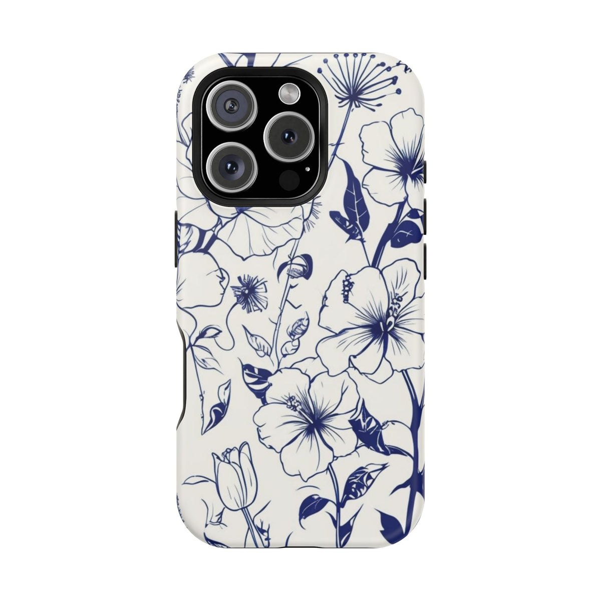 Floral Sketch Magnetic Phone Case, alternate view