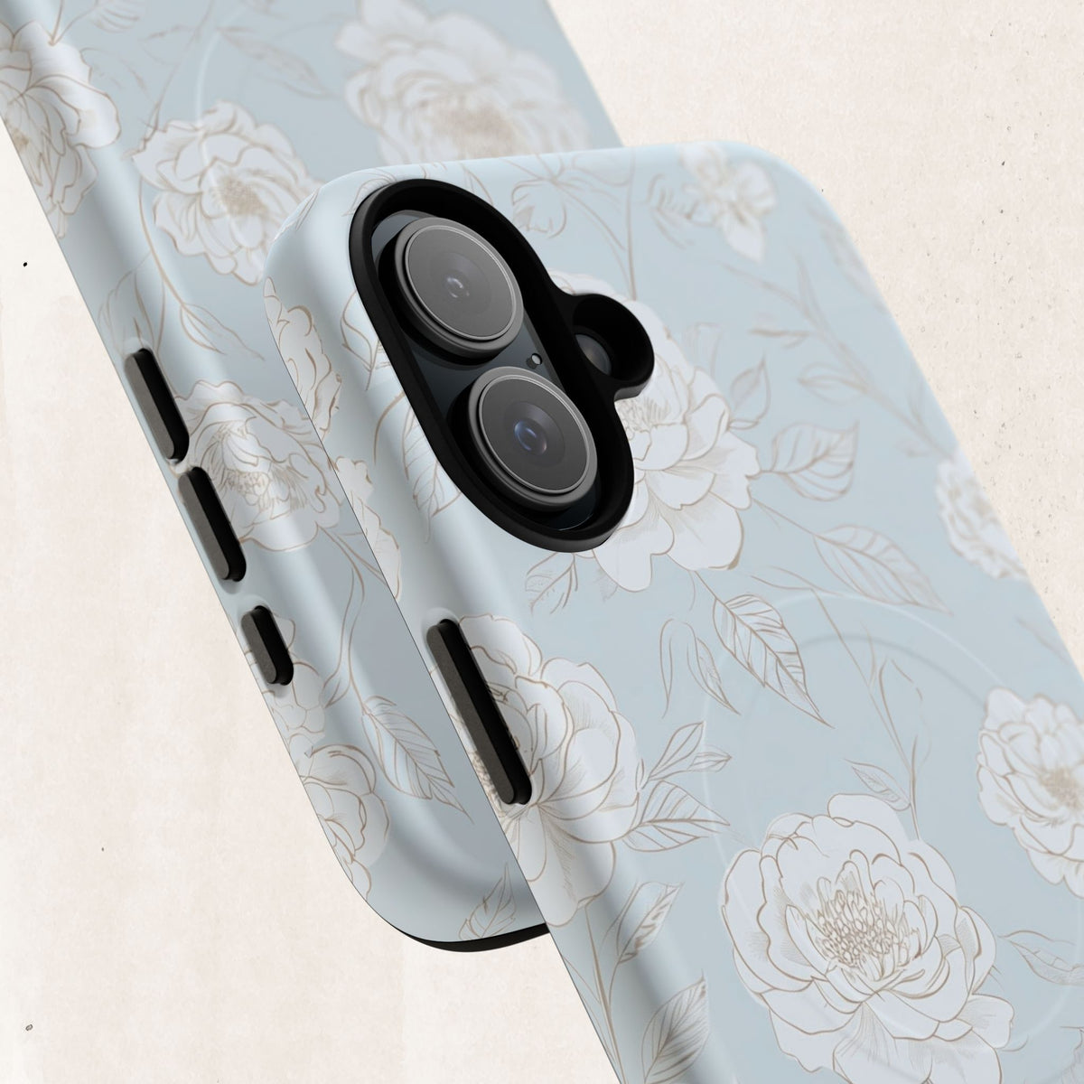 Blue Floral Tough Magnetic Phone Case