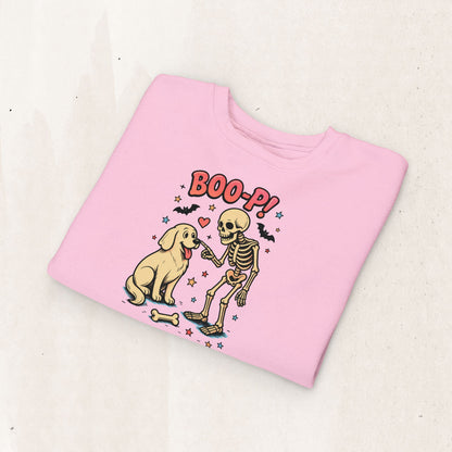 Skeleton & Puppy “BOO-P!” Toddler Sweatshirt