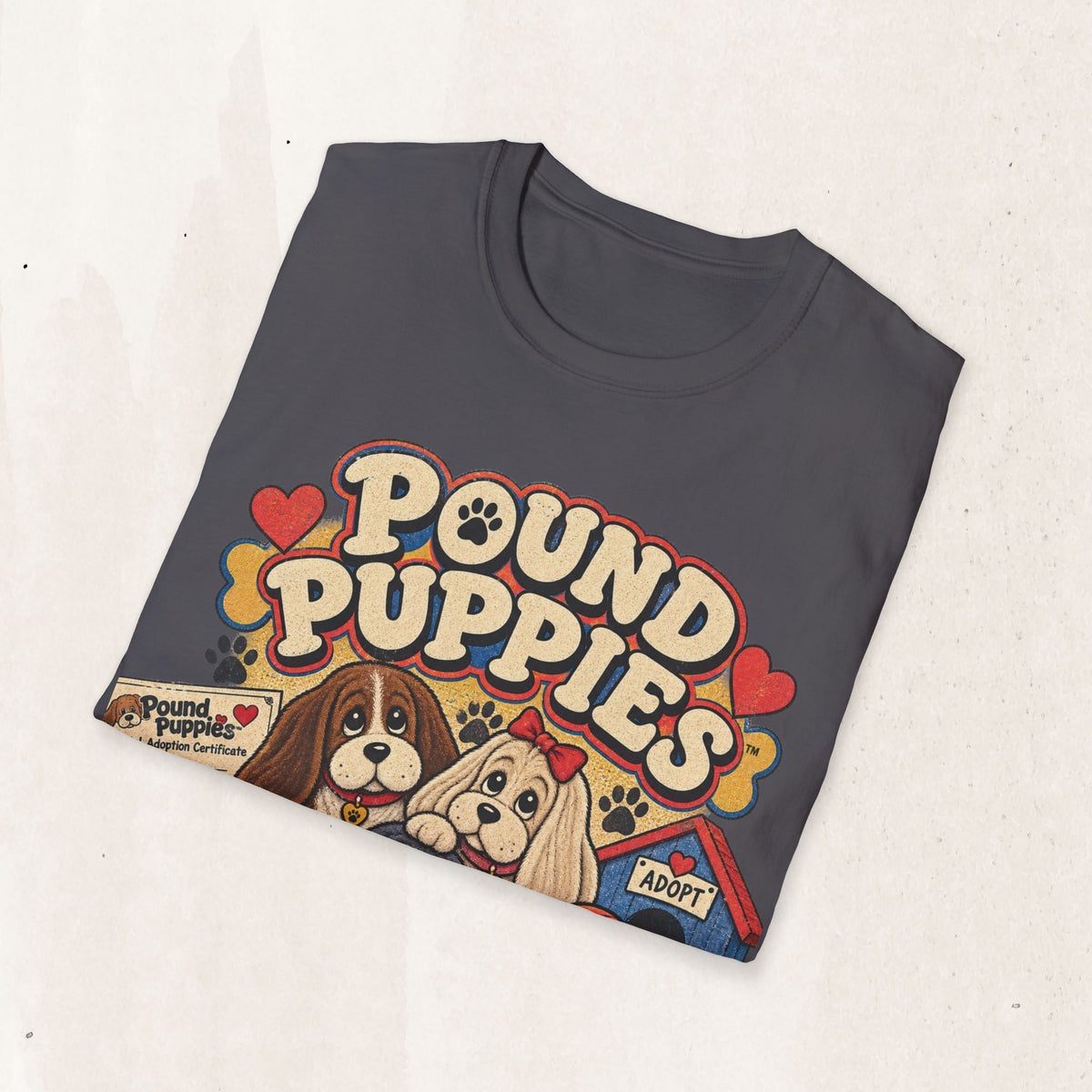 Pound Puppies Graphic Tee in Charcoal, alternate view