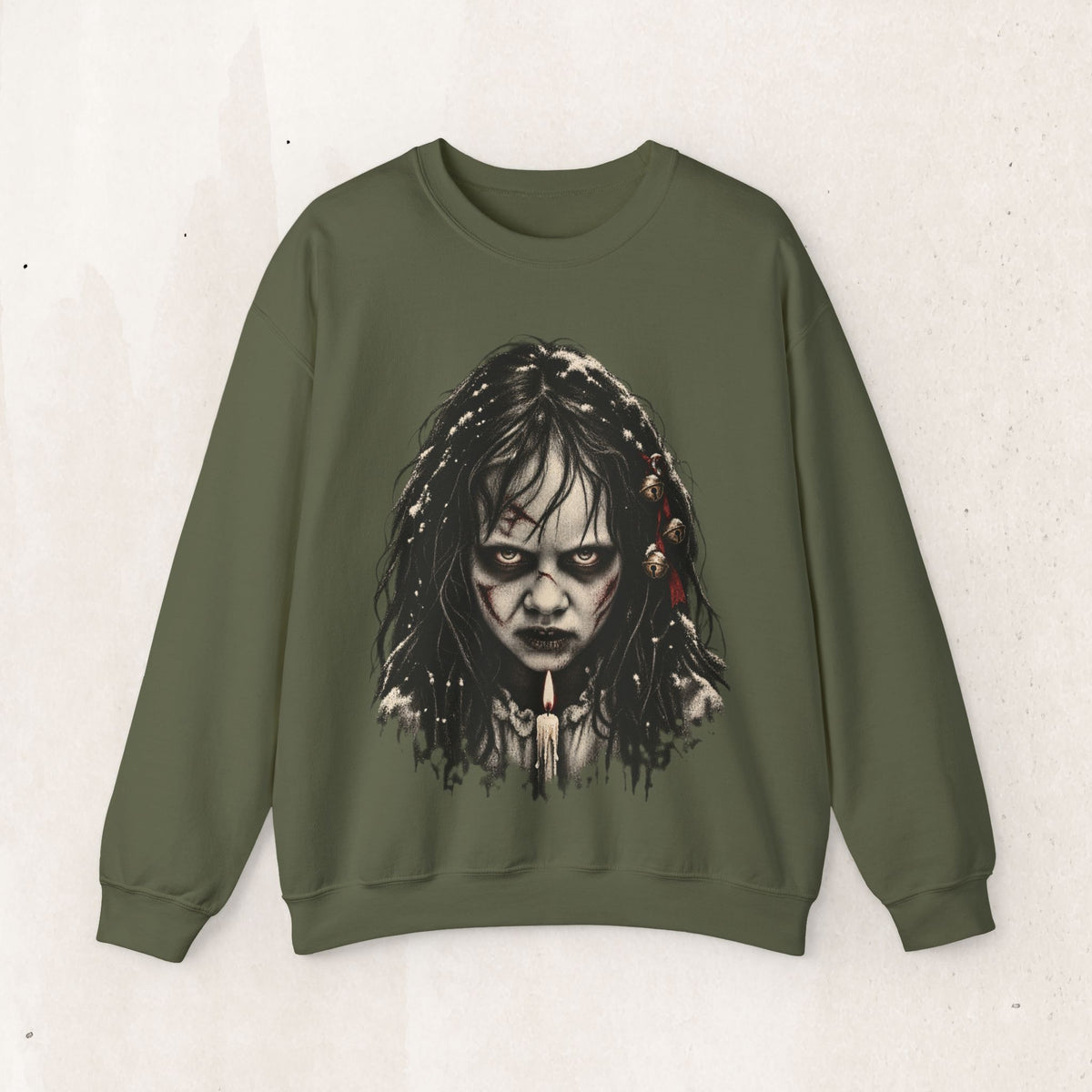 Gothic Horror Sweatshirt, Embroidered Crewneck Portrait, OG Unisex