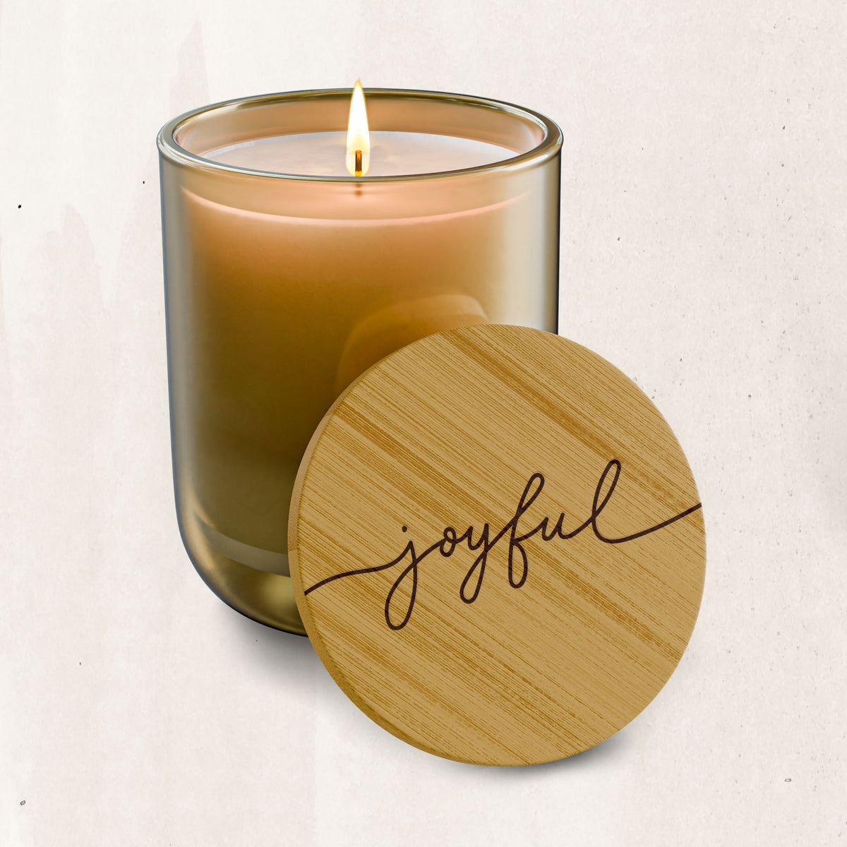 Joyful Engraved 14oz Scented Soy Candle — Holiday Aromatherapy Gift