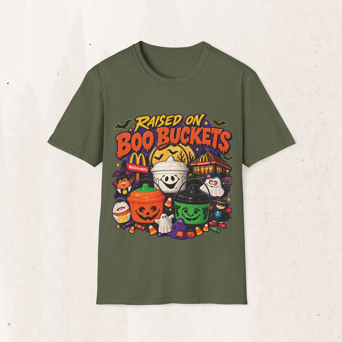 Halloween "Raised on Boo Buckets" Tee