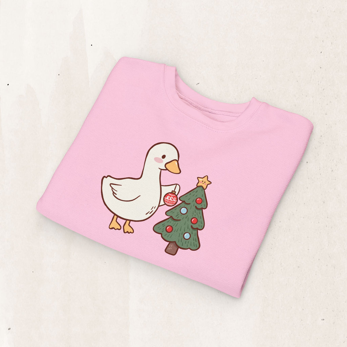 Decorating Duck Toddler Christmas Sweatshirt