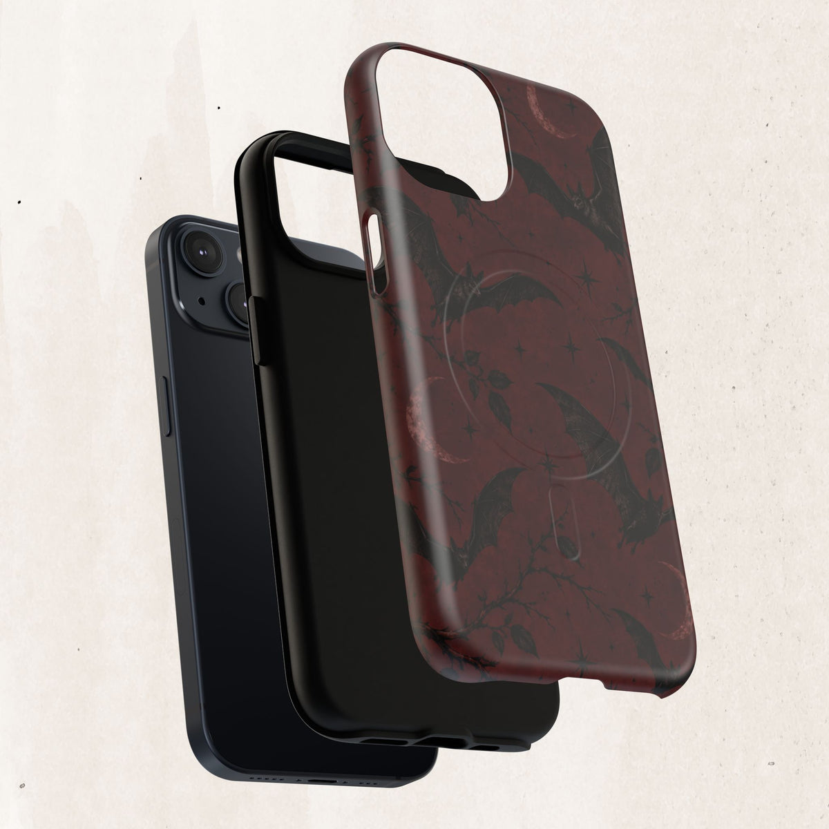 Gothic Bat Moon Magnetic Phone Case