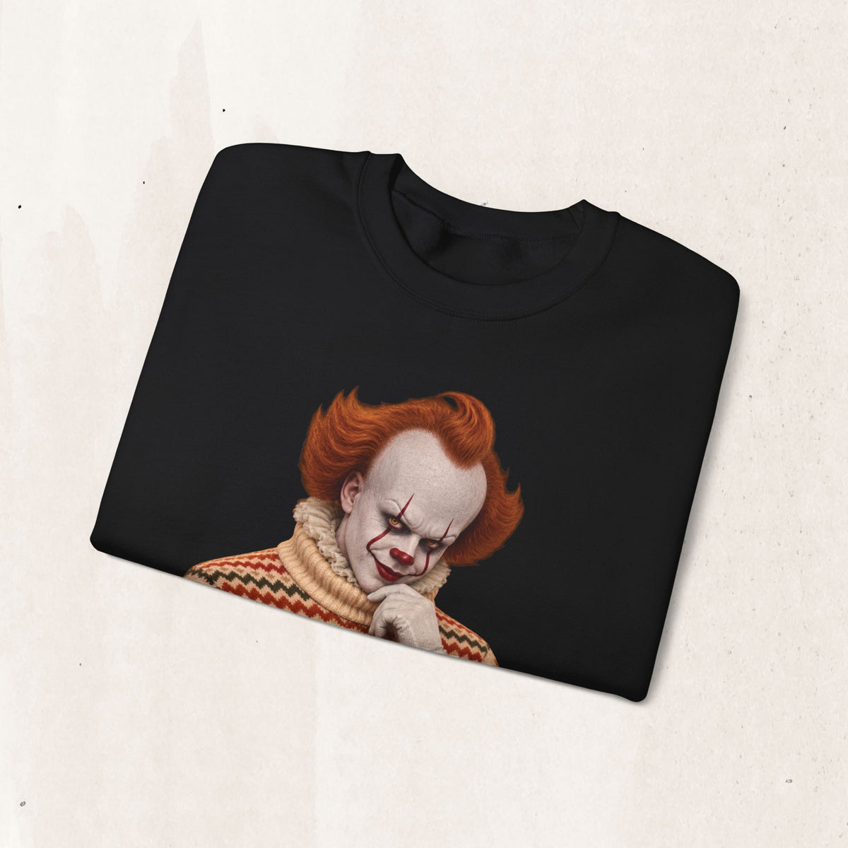 Pennywise Thanksgiving horror crewneck sweatshirt in black